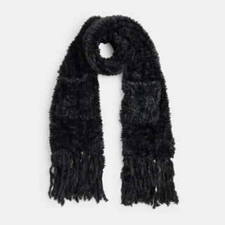 Verity Oblong Pocket Scarf - Black