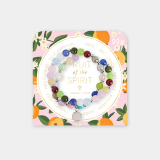Fruit of the Spirit Wrapped Bracelet - Silver