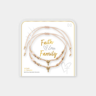 Wear + Share Faith, Love, Family Bracelet - Natural