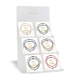 Wear + Share Faith, Love, Family Bracelet Assortment with Display