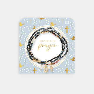 Wrapped in Prayer Bracelet - Black
