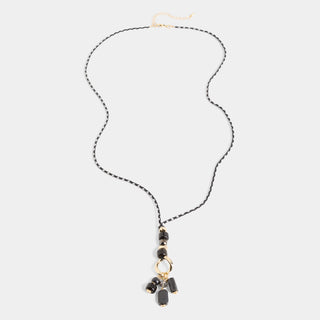 Simone Long Necklace - Black
