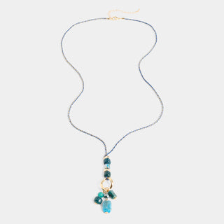 Simone Long Necklace - Blue