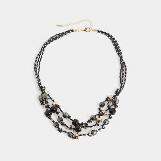 Simone Layered Necklace - Black