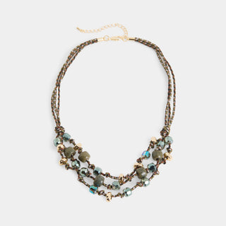Simone Layered Necklace - Olive