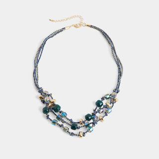Simone Layered Necklace - Blue
