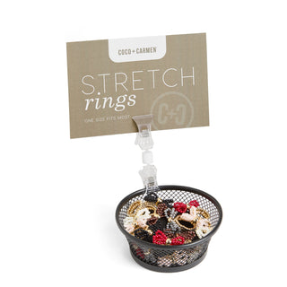 Pearl Bow Stretch Ring Assortment