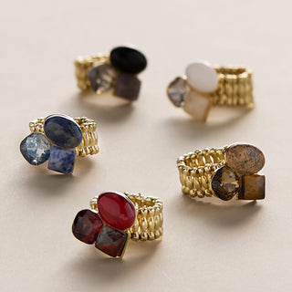 Jewel Cluster Stretch Ring Assortment - 
