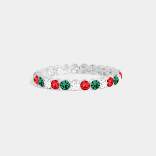 Bejeweled Holiday Bracelet - Silver