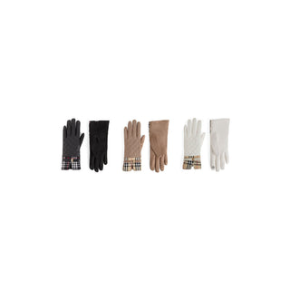 Plaid Puffer Touchscreen Gloves Assortment