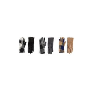 Large Checkered Touchscreen Gloves Assortment Pack