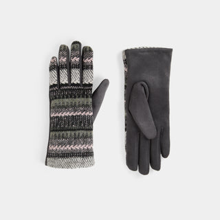 Sweater Stripe Touchscreen Gloves - Blush