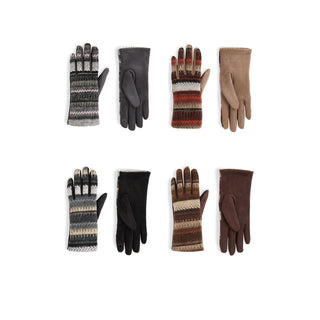 Sweater Stripe Touchscreen Gloves Assortment