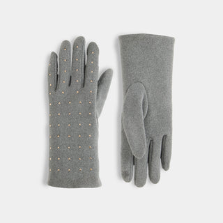 Studded Touchscreen Gloves - Grey