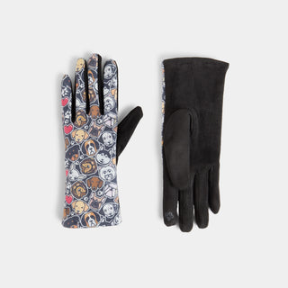 Dog Lover Touchscreen Gloves - Multi