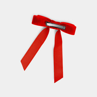 Velvet Bow Hair Clip