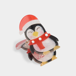 Penguin Hair Clip - Black