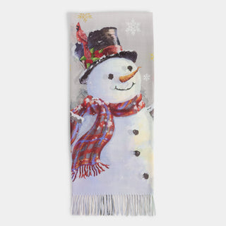 Snowmen Love Cardinals Scarf - Snow