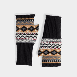 Neva Knit Fingerless Gloves - Black