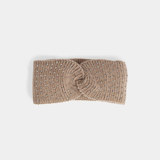 Winter Glam Headband - Coffee