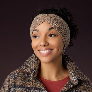 Winter Glam Headband - Coffee