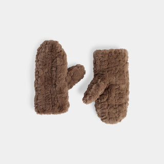 Frosty Morning Sherpa Mitten - Coffee