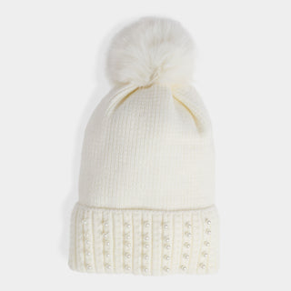 Razzle Dazzle Knit Hat - Winter White