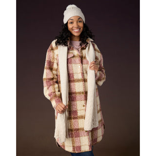 Sweet Scallop Scarf - Dusty Rose