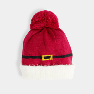 Santa Belt Knit Hat - Red