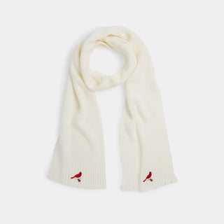 Cardinal Knit Scarf - Winter White