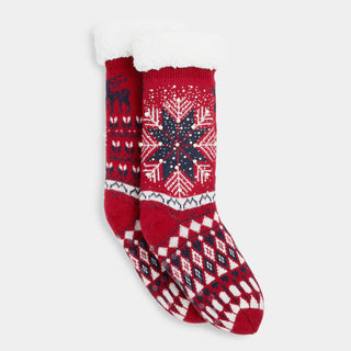 Winter Wonderland Slipper Socks - Red