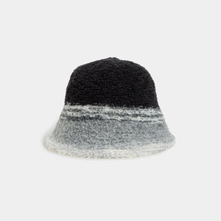 Horizon Stripe Sherpa Bucket Hat - Black