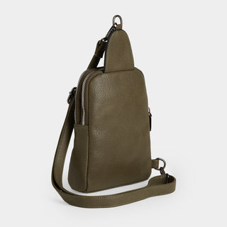 Talia (Double Compartment)Sling Bag - Olive