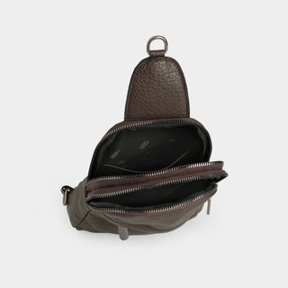 Talia (Double Compartment)Sling Bag - Chocolate