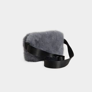 Estelle Faux Fur Sling Bag - Grey