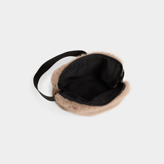 Estelle Faux Fur Sling Bag - Grey