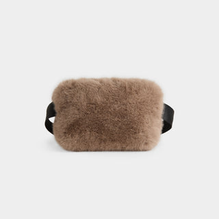 Estelle Faux Fur Sling Bag - Mushroom