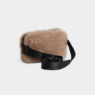 Estelle Faux Fur Sling Bag - Mushroom