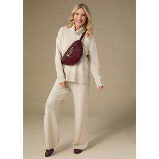 Presley Textured Sling + Belt Bag - Merlot