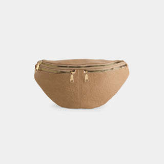 Presley Textured Sling + Belt Bag - Tan