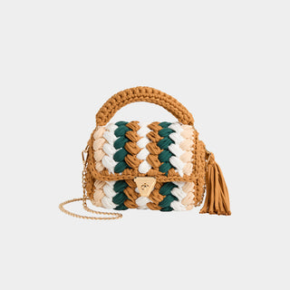 Lucinda Braided Crossbody - Tan Multi