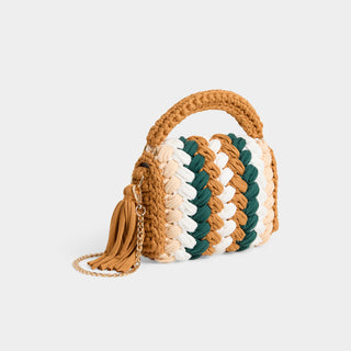 Lucinda Braided Crossbody - Tan Multi