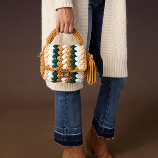 Lucinda Braided Crossbody - Tan Multi