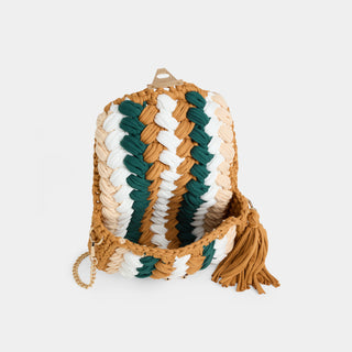 Lucinda Braided Crossbody - Tan Multi