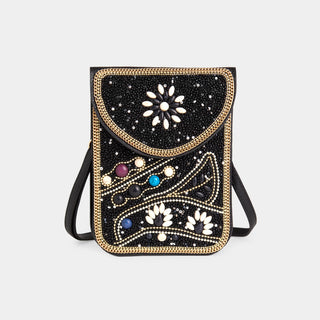 Artisan Beaded Crossbody - Black/Multi