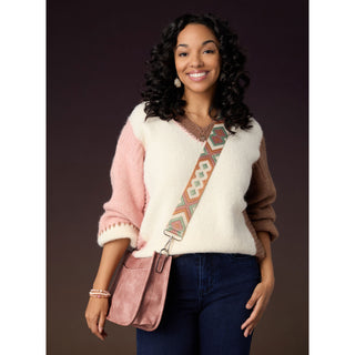 Alma Saddle Crossbody - Dusty Rose