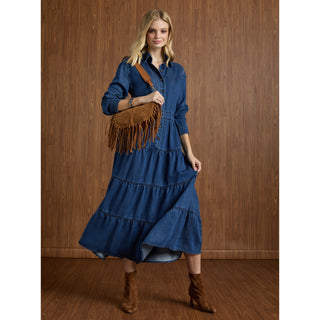 Jessie Tassel Crossbody + Shoulder Bag - Pine