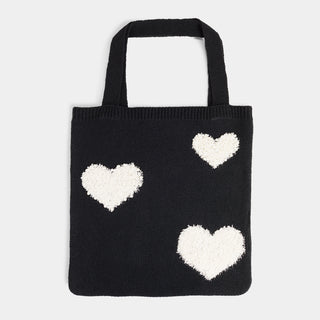 You Are Loved Knit Shopper Tote - Black