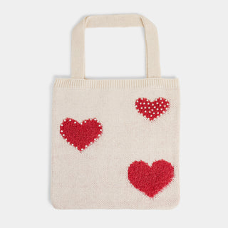 You Are Loved Knit Shopper Tote - Cream