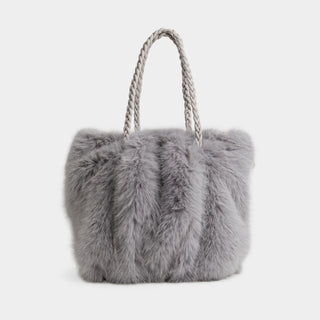 Priscilla Faux Fur Tote - Grey
